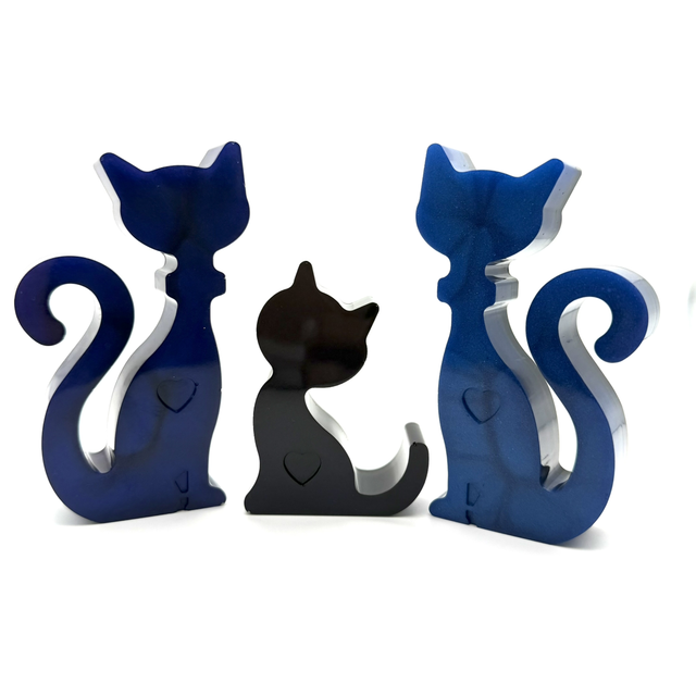 Chats Trio Bleutés réversibles