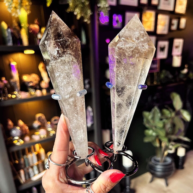 Smokey Quartz Wand on Stand
