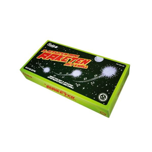 3 Stufen Mini-Raketen mit Knall