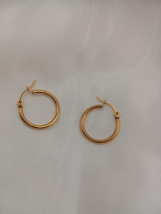 Créoles rondes dorées 