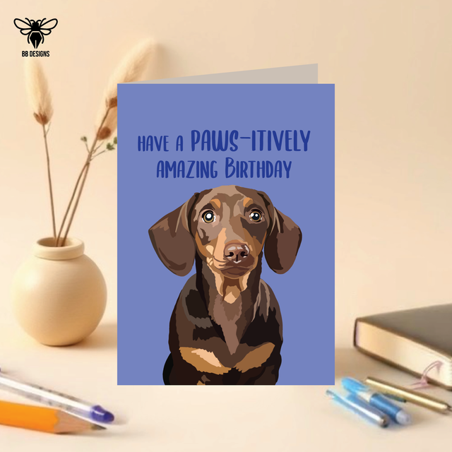 Dachshund - Birthday Card