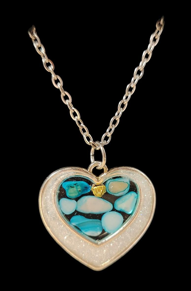 Collier cœur en acier inoxydable 