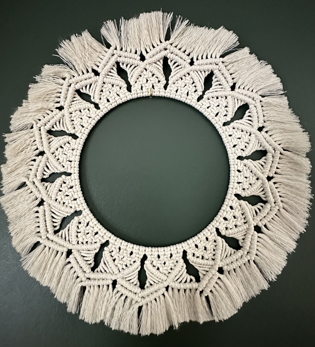 Macramé - Couronne EVA - ECRU