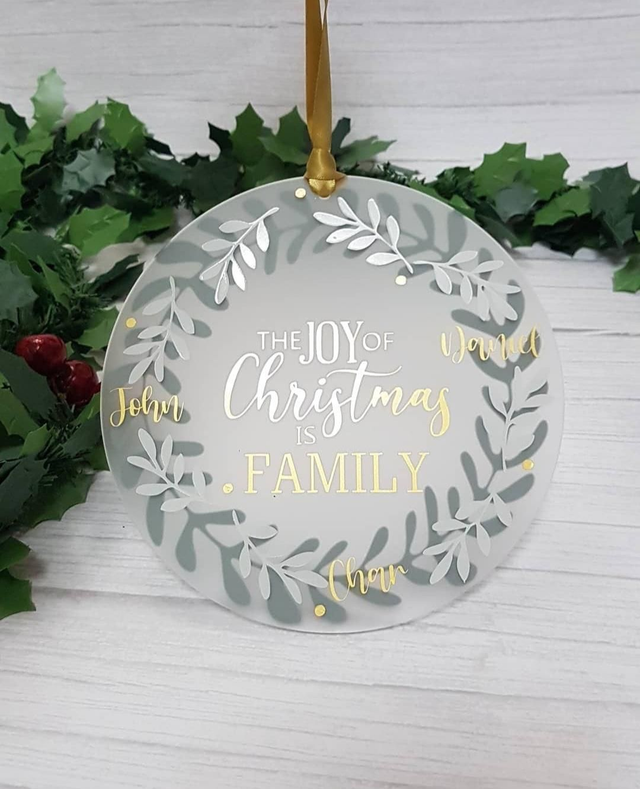 Family Christmas Hanging Decoration