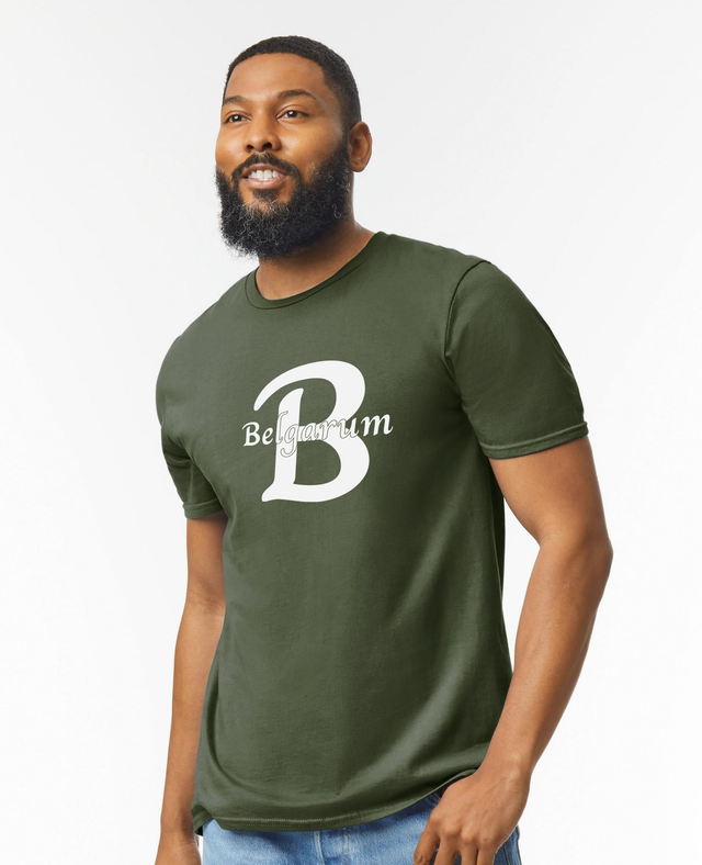 Belgarum Mens Softstyle Ringspun T-Shirt - Military Green