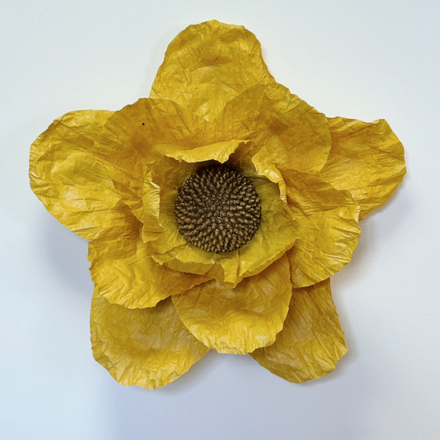 Fleur Géante taille M Jaune Moutarde