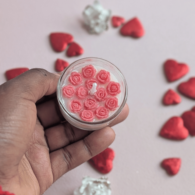 🕯️ Bougie chauffe-plat rose 16g – Linge Frais