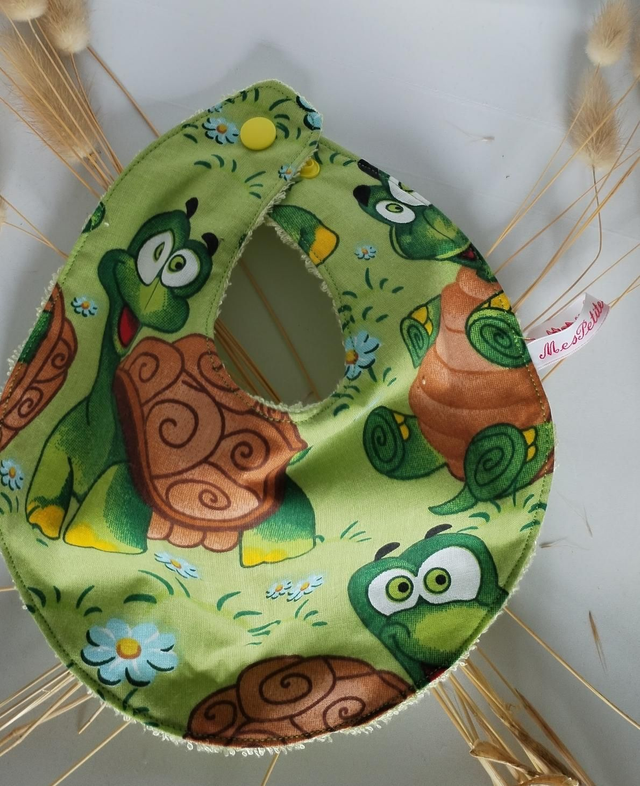 Bavoir 0 à 6 mois - Tortue rigolote