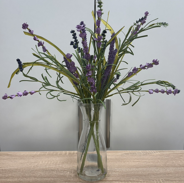 Lavender In Glass Vase