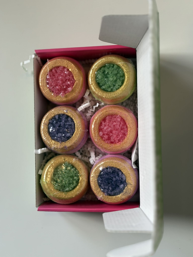 Crystal geode bath bombs - child safe from 6+