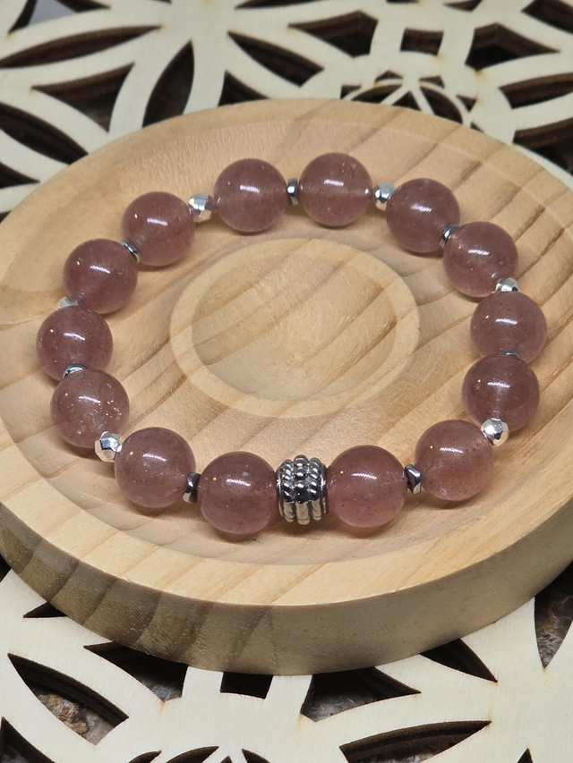 Bracelet Quartz fraise 1 cm 