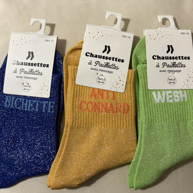 Chaussette à paillettes lot 24