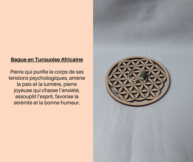 14- Bague en Turquoise Africaine