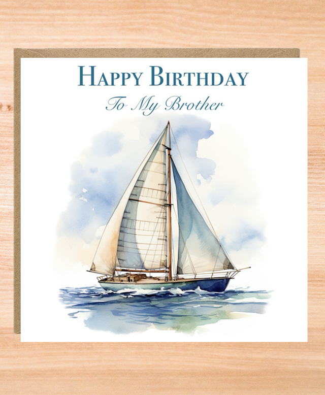 Personalised Sailing Boat Birthday Card