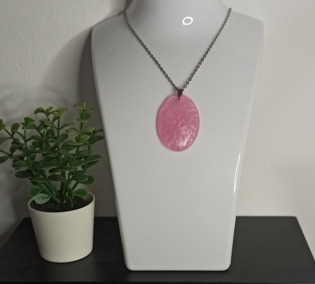 Pendentif rose bonbon CO027