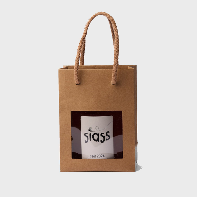 Siass 425g Glas + braune Tragetasche