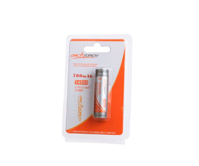 Orcatorch accu 14500- 700mAh