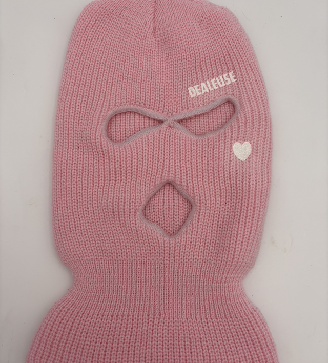 Cagoule de dealeuse rose et blanc phospho