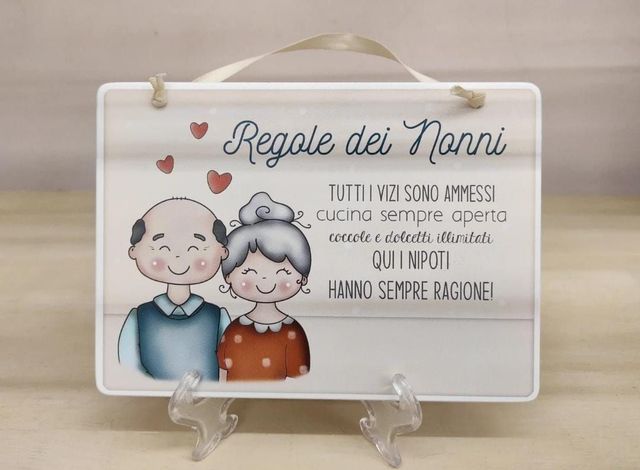 Targa Decorativa "Regole dei Nonni"