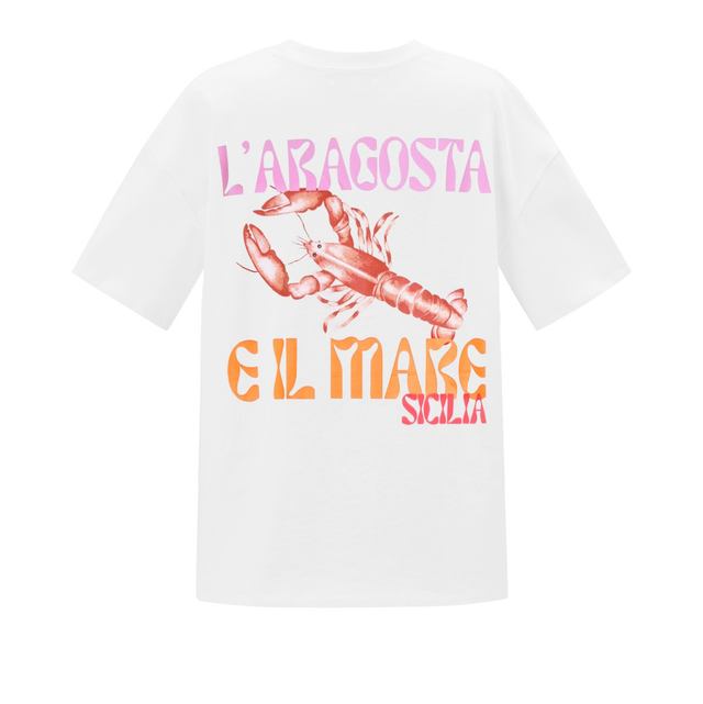 T-shirt sicilia wit oversized