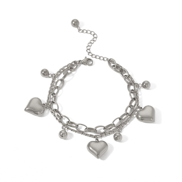 Heart shaped stainless steel Bracelet