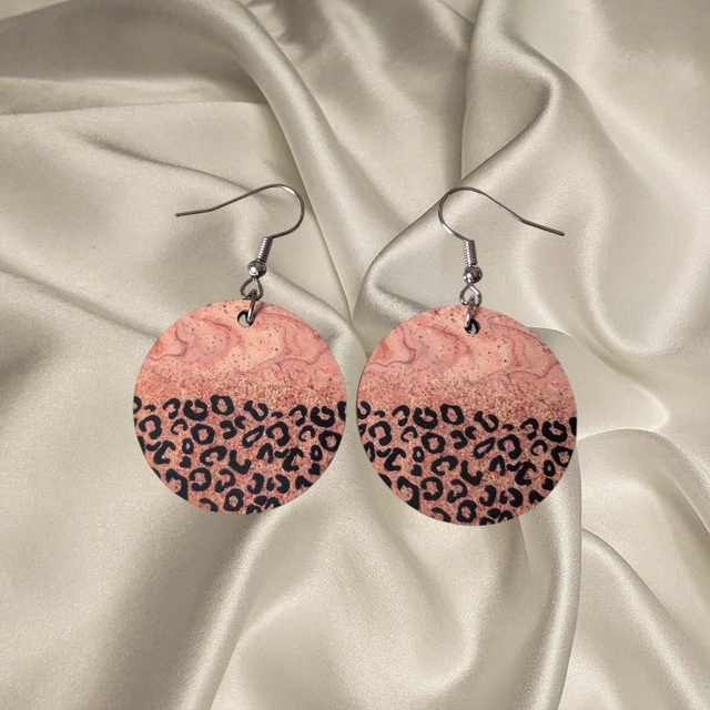 N° 58 Boucles d'oreilles ronde fantaisie hypoallergénique 