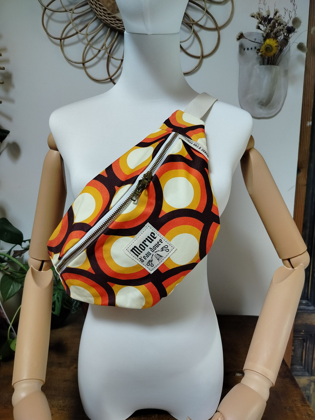 sac banane M retro rond Orange