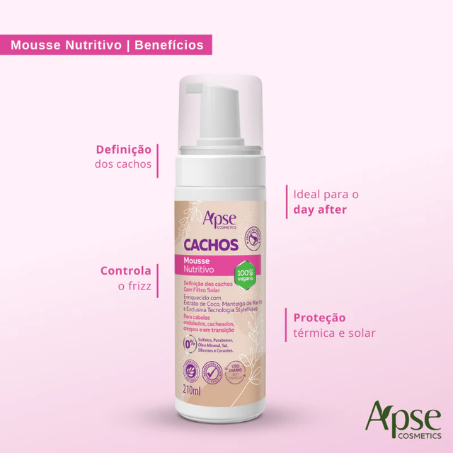 Mousse cachos Apse 210ml