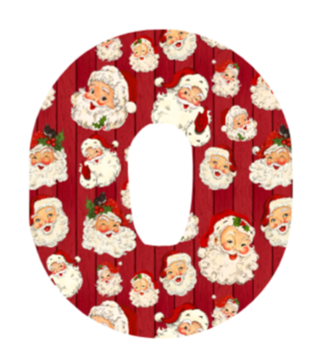 Christmas Santa on Red Over patch G6