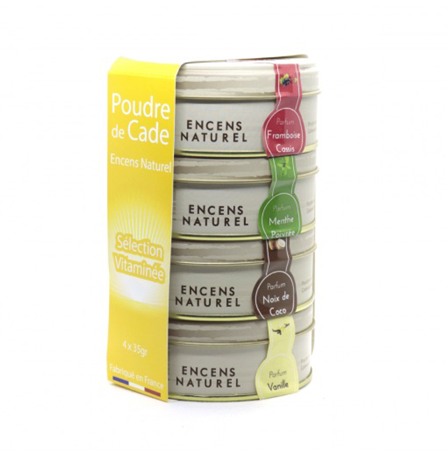 Boites de poudre de cade, vitaminée