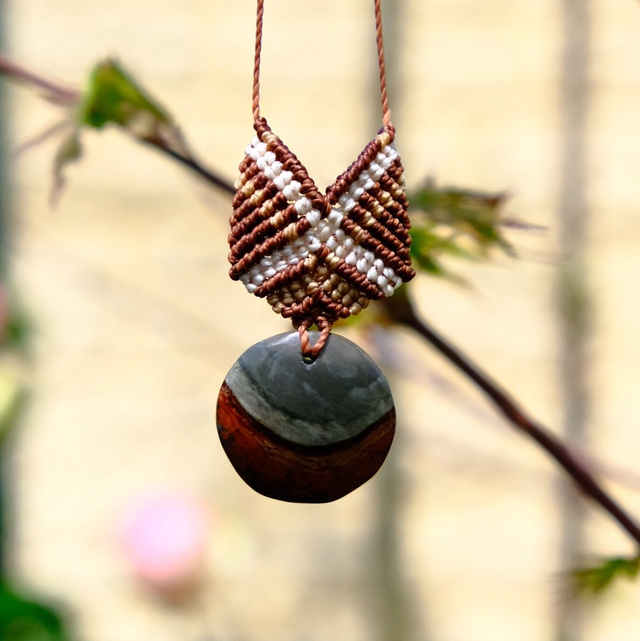 Collier "Totem" Jaspe Polychrome