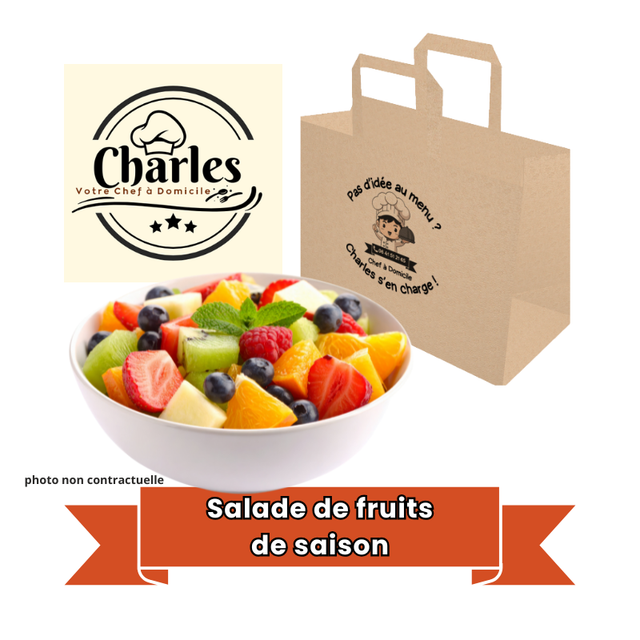 Salade de fruits frais de saison – Plat pour 1 personne.