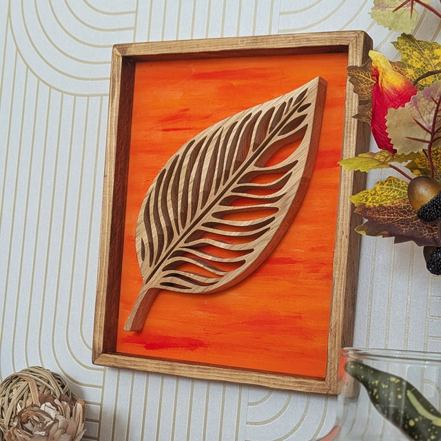 Tableau feuille automne