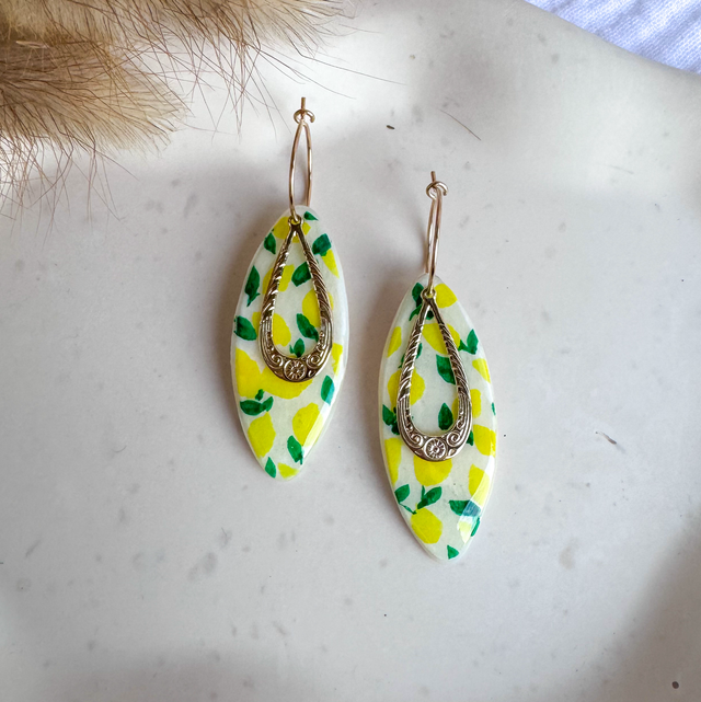  Boucles d&#039;oreilles Larme de Vahiné.