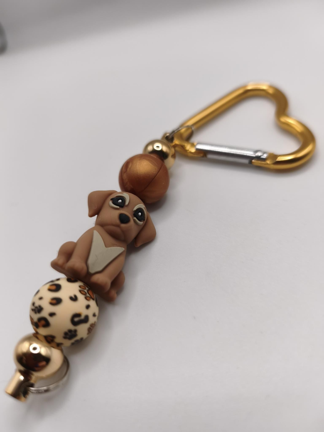 Porte clef Luna mousqueton bronze