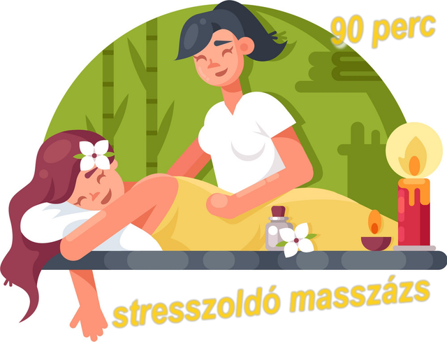 90 perces, stresszoldó masszázs