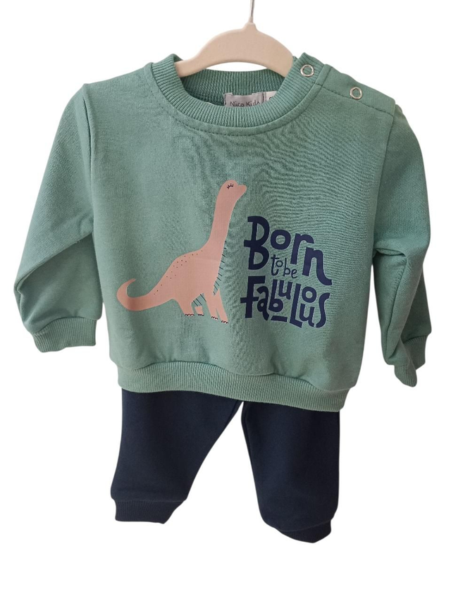 Jogging+sweat vert dinosaure