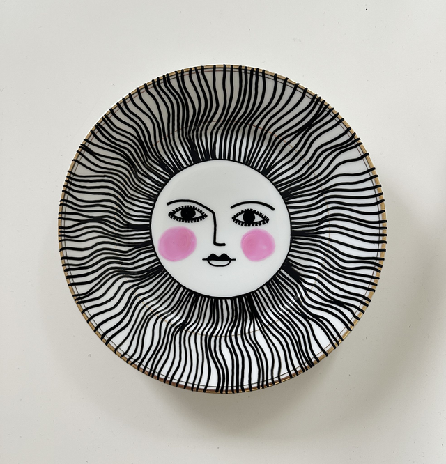 Sunray handpainted plate