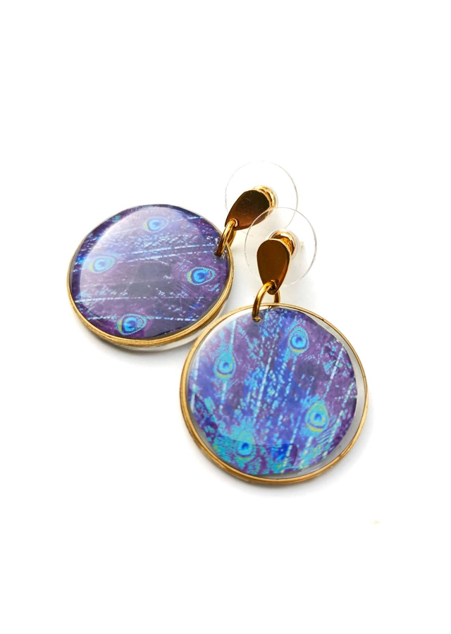 Boucles d'oreilles en cannette recyclée - Plumes