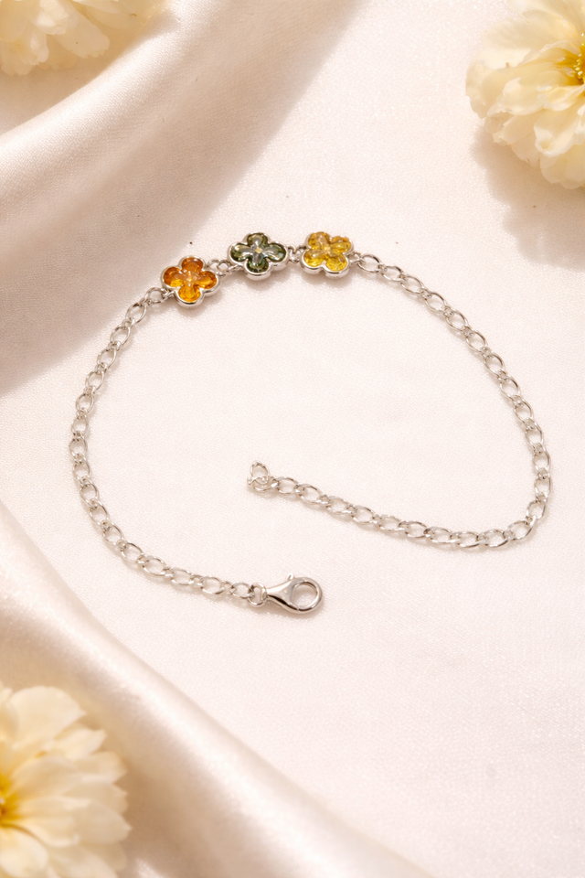 Bracelet Trèfles en Ambre de la Baltique