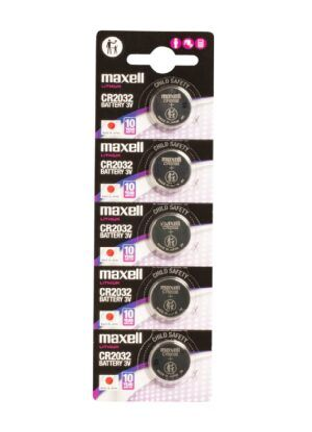 CR2032 Maxell 3 Volt Lithium Battery (Pack 5)