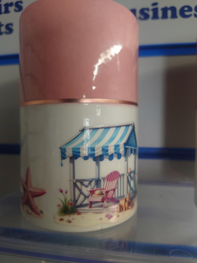 Beach Retreat - Pink Tea Light Burner 