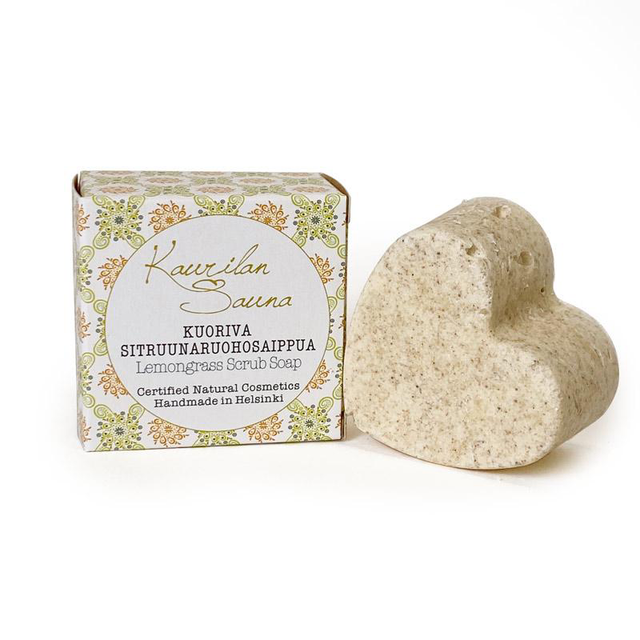 Kaurilan Saunan Kuoriva Sitruunaruohosaippua 110 g, pahvirasia