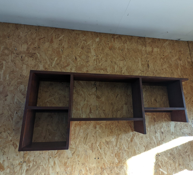 Etagère murale acajou