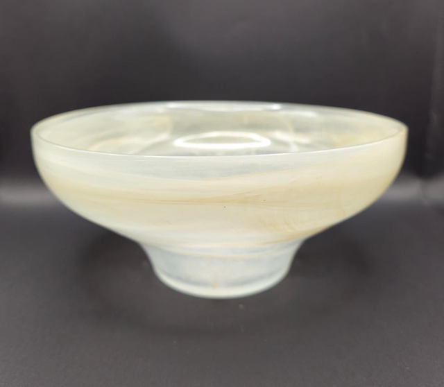 Magnifique coupe en verre marbré Murano 