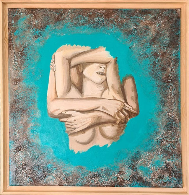 l&#039;étreinte  70x70