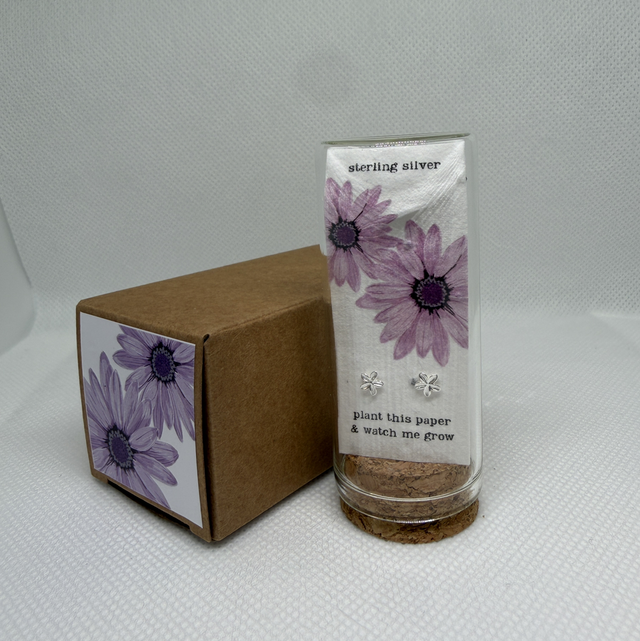 'Lilac daisy' flower plantable paper 