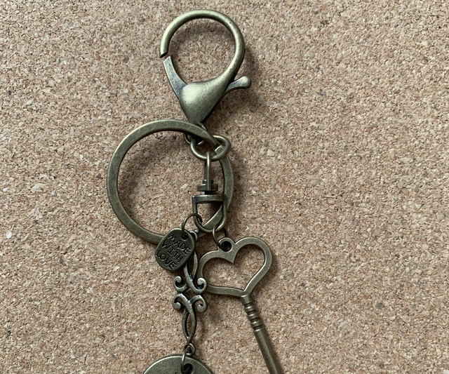 Bijou de sac / Porte clé « message »