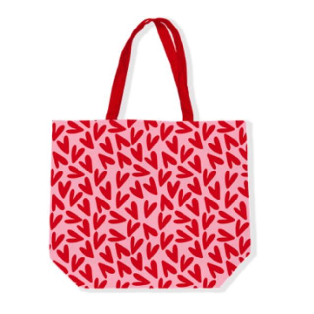 Tas canvas hearts 