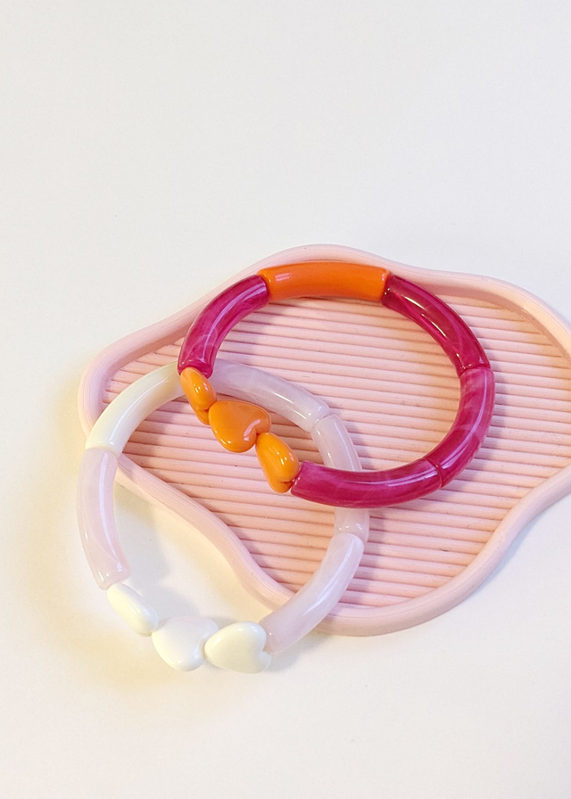 Bracelet Love latte & light rose